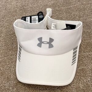 Under Armour White and Gray Sports Visor NWT